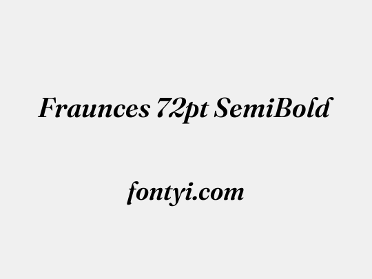 Fraunces 72pt SemiBold