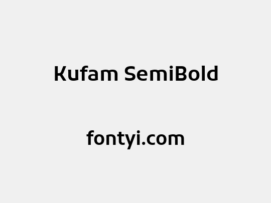 Kufam SemiBold