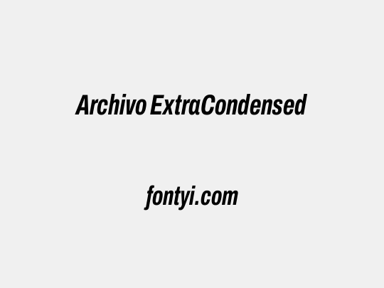 Archivo ExtraCondensed
