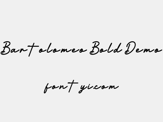 Bartolomeo Bold Demo