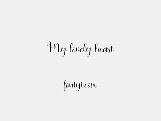 My lovely heart