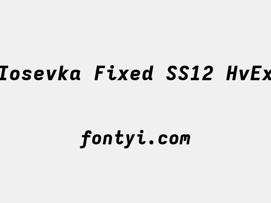 Iosevka Fixed SS12 HvEx