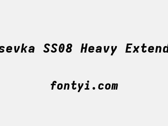 Iosevka SS08 Heavy Extended