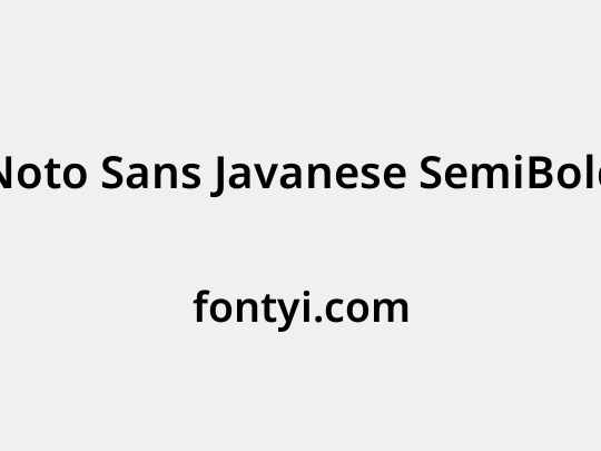 Noto Sans Javanese SemiBold