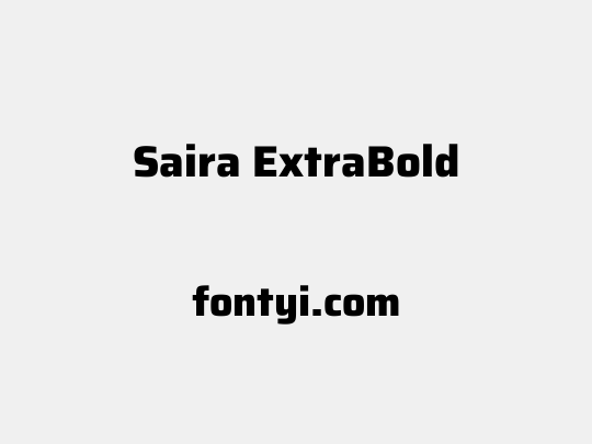 Saira ExtraBold