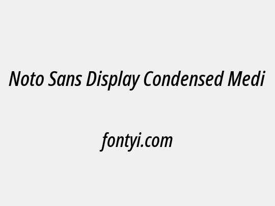 Noto Sans Display Condensed Medium