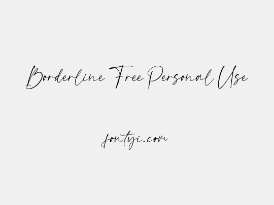 Borderline Free Personal Use