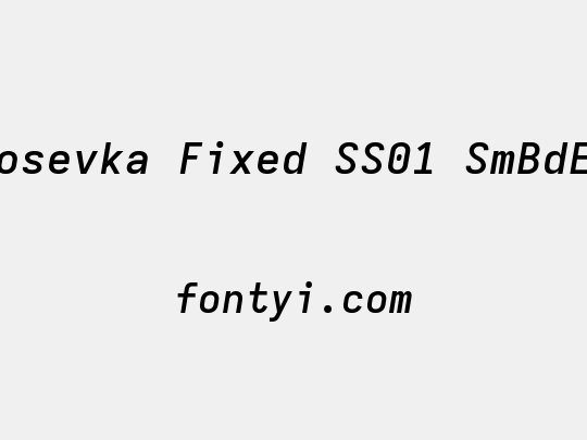 Iosevka Fixed SS01 SmBdEx