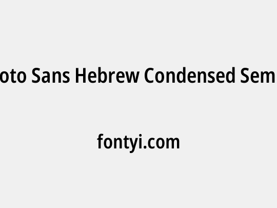 Noto Sans Hebrew Condensed SemiBold