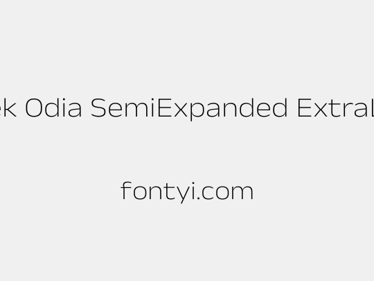 Anek Odia SemiExpanded ExtraLight