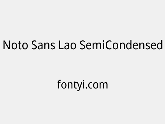 Noto Sans Lao SemiCondensed