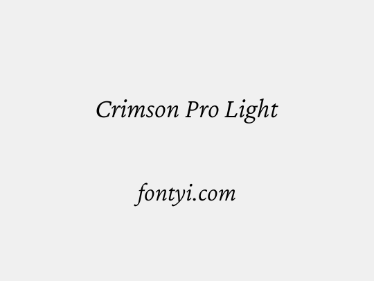Crimson Pro Light