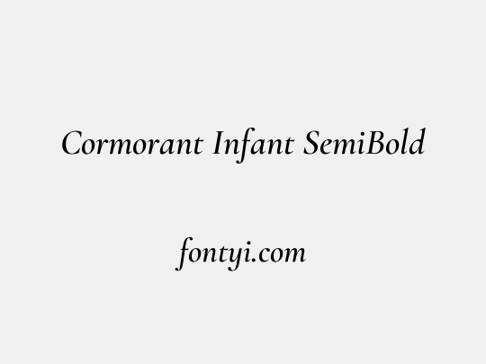 Cormorant Infant SemiBold