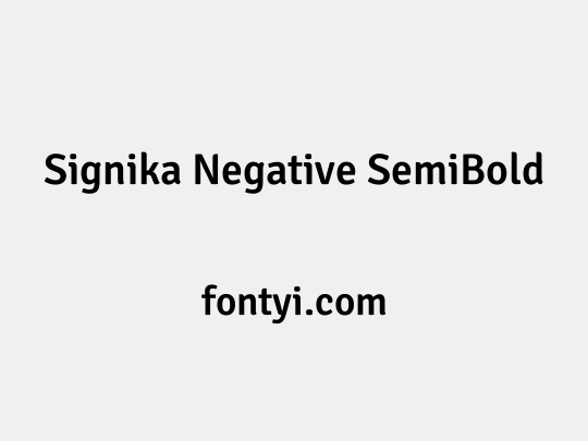 Signika Negative SemiBold