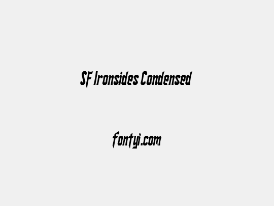 SF Ironsides Condensed