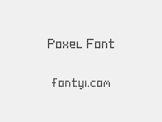 Poxel Font