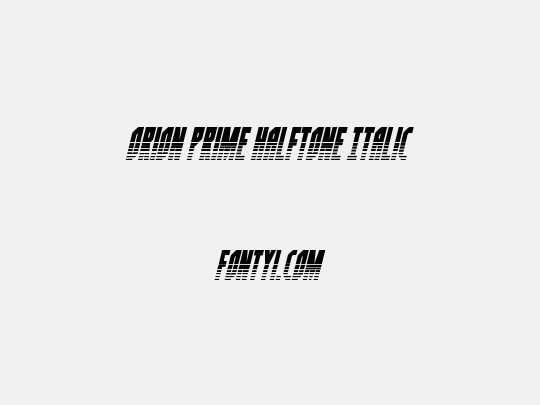 Orion Prime Halftone Italic
