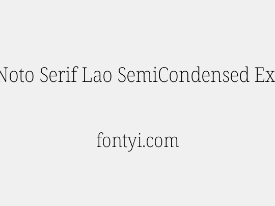 Noto Serif Lao SemiCondensed ExtraLight