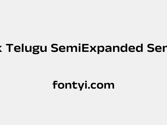 Anek Telugu SemiExpanded SemiBold