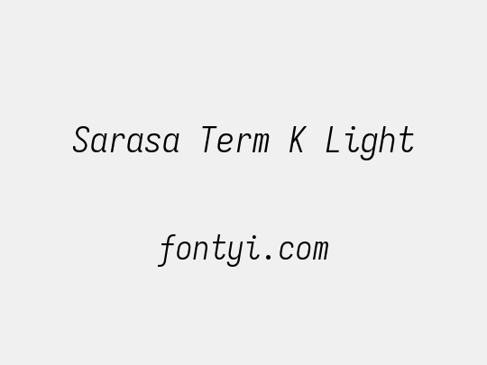 Sarasa Term K Light