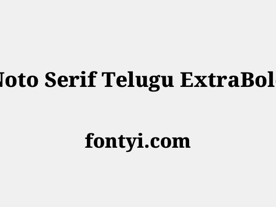 Noto Serif Telugu ExtraBold