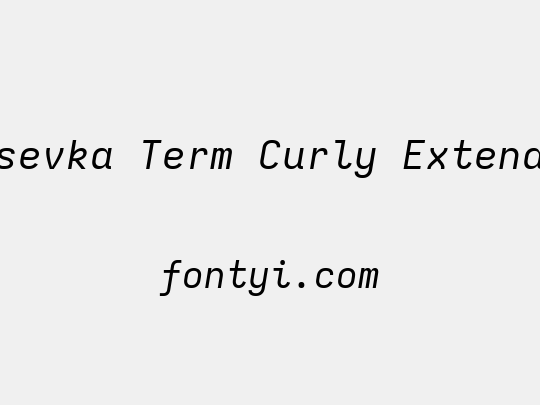 Iosevka Term Curly Extended