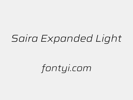 Saira Expanded Light