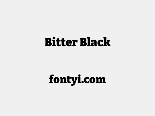 Bitter Black