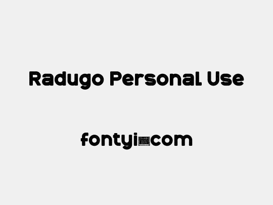 Radugo Personal Use
