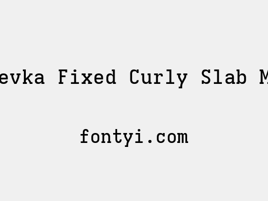 Iosevka Fixed Curly Slab MdEx