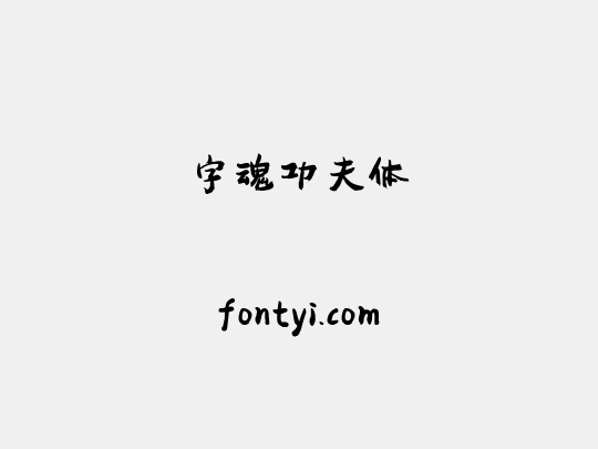 字魂功夫体