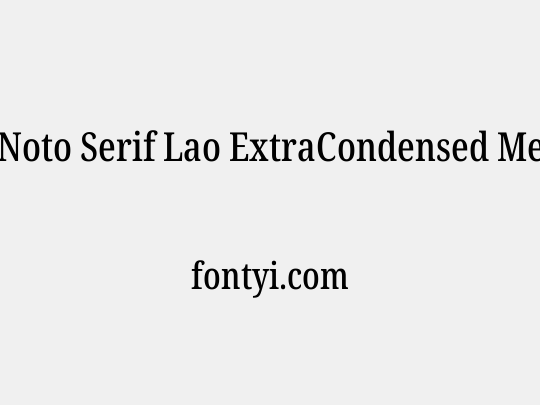 Noto Serif Lao ExtraCondensed Medium