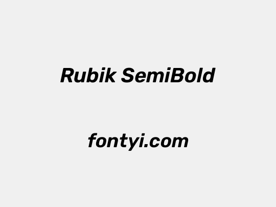 Rubik SemiBold