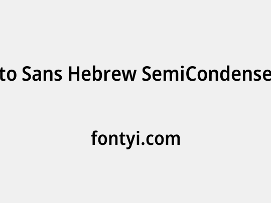 Noto Sans Hebrew SemiCondensed SemiBold