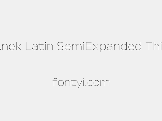 Anek Latin SemiExpanded Thin