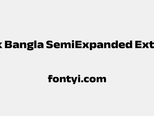 Anek Bangla SemiExpanded ExtraBold