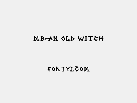 MB-An Old Witch