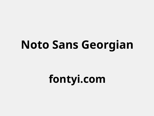 Noto Sans Georgian