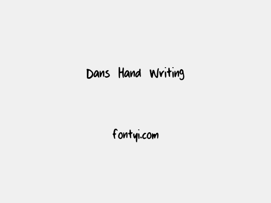 Dans Hand Writing