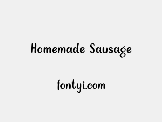 Homemade Sausage