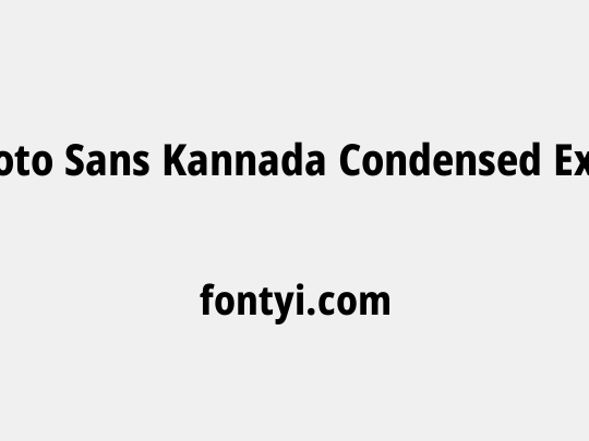 Noto Sans Kannada Condensed ExtraBold