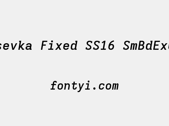 Iosevka Fixed SS16 SmBdExObl