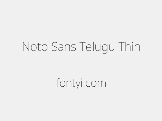 Noto Sans Telugu Thin