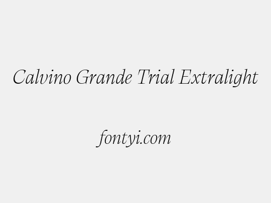 Calvino Grande Trial Extralight