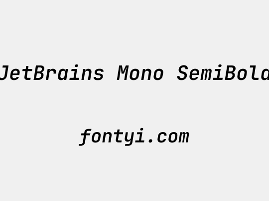 JetBrains Mono SemiBold