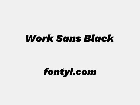 Work Sans Black