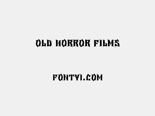 Old Horror Films