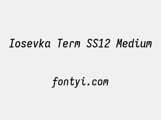 Iosevka Term SS12 Medium