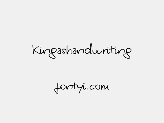 Kingashandwriting