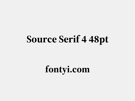 Source Serif 4 48pt